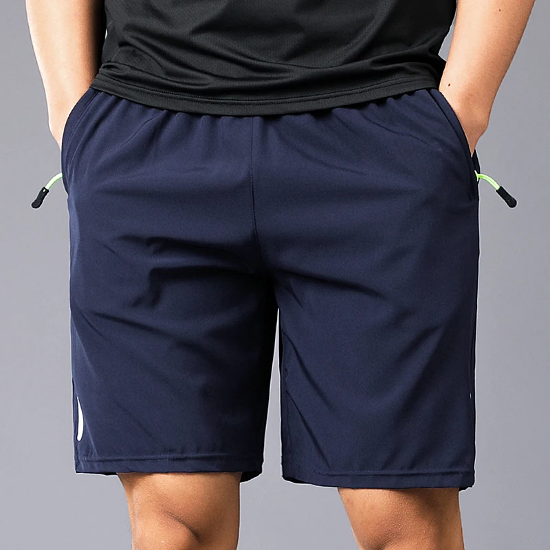 Summer Sports Shorts Men Sweatshorts Quick Dry Running Gym Beach Jogging Bottoms Men Fitness Training Pocket Zipper Shorts Pants