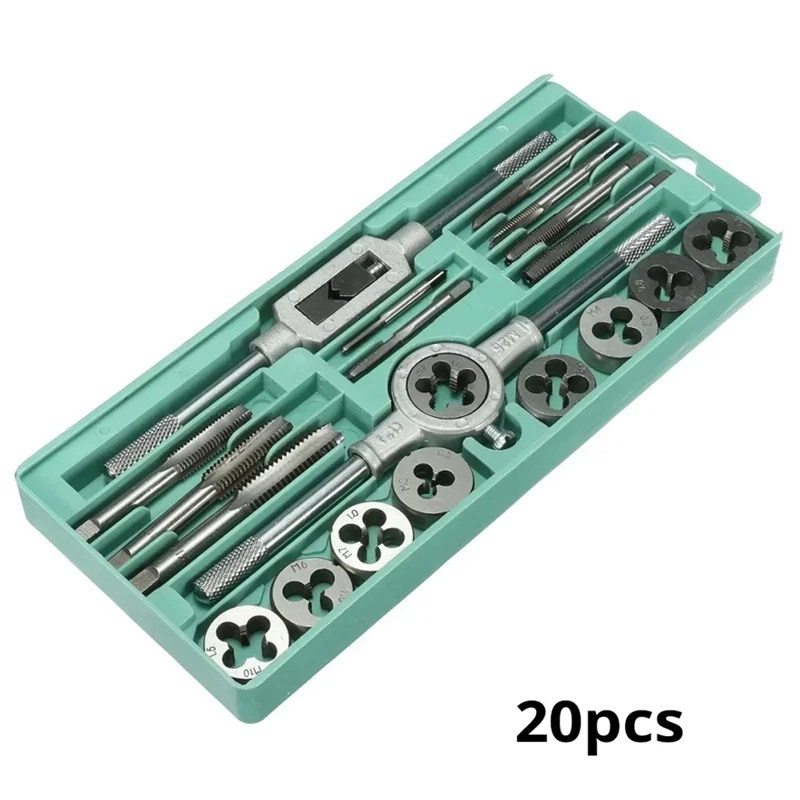

AB66-Metric Hand Tap And Die Set Screw Thread Plugs Straight Taper Reamer Tools