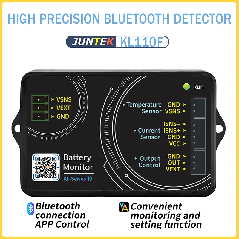 JUNTEK Battery Tester Battery Capacity Tester High Precision Bluetooth Coulomb Counter LCD Display
