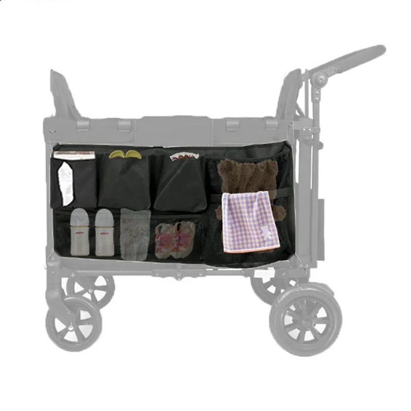 

P5-Folding Wagon Side Pocket Bag With Pockets Accessories Storage Net Bag For Camping Cart Beach
