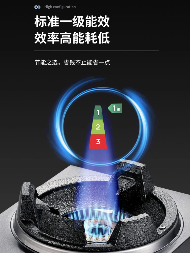 موقد غاز فردي مزدوج من الفولاذ المقاوم للصدأ، عالي الضغط، غاز البترول المسال، الطبخ المنزلي التجاري