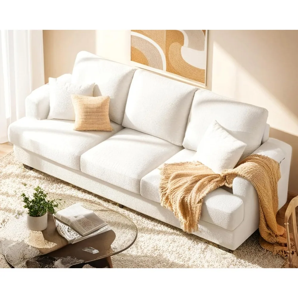 Couches for Living Room, Modern Couch with Deep Seat, Home Sofa Living Room, 3 Seater Couch with Firm Structure, Comfy Couch