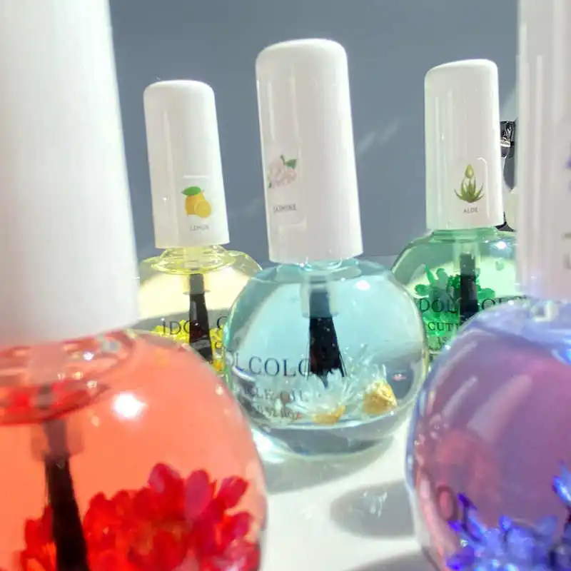 15ml 네일 영양 오일 과일/꽃 향 네일 연화 영양 트리트먼트 큐티클 리바이탈라이저 오일 네일 폴리쉬 영양 보습