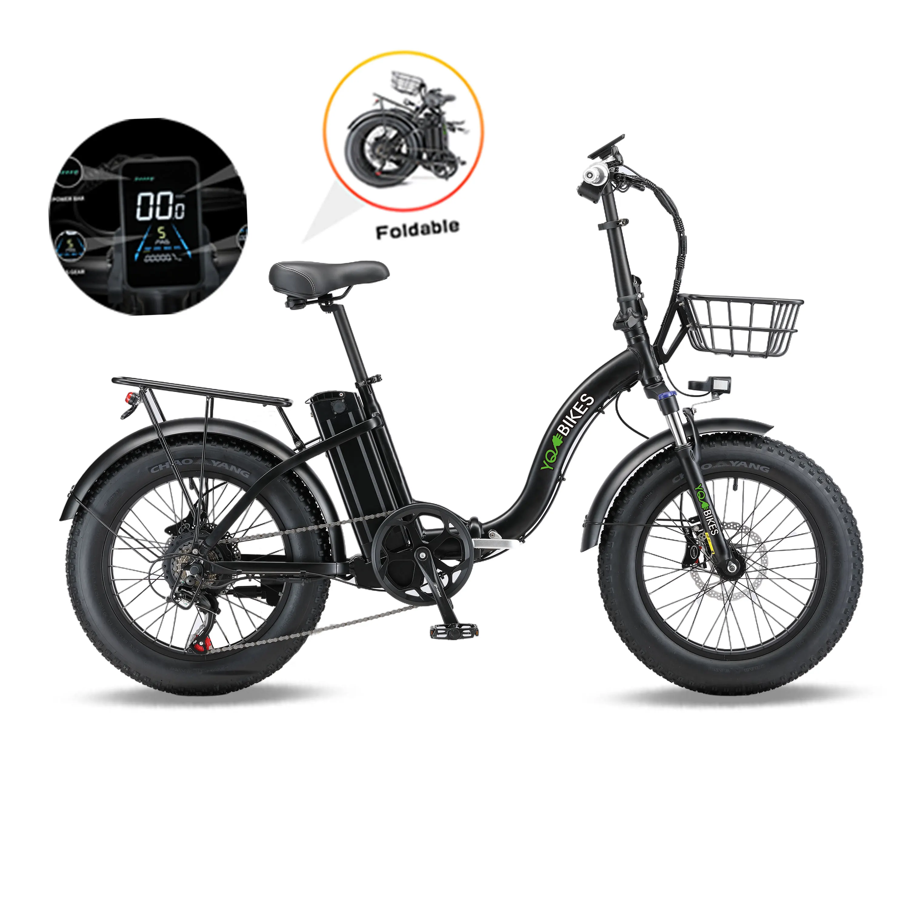 YQEBIKES 1000W 35AH Foldable Ebik Electric Bike 20