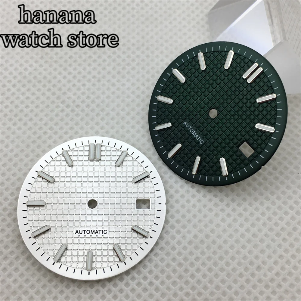 قرص أسود وأبيض مقاس 31 ملم لتناسب NH35 NH36 ETA 28362824   ميوتا 8205/8215/821A لؤلؤة 2813/3804 نافذة تاريخ الحركة علامة مؤشر فضية