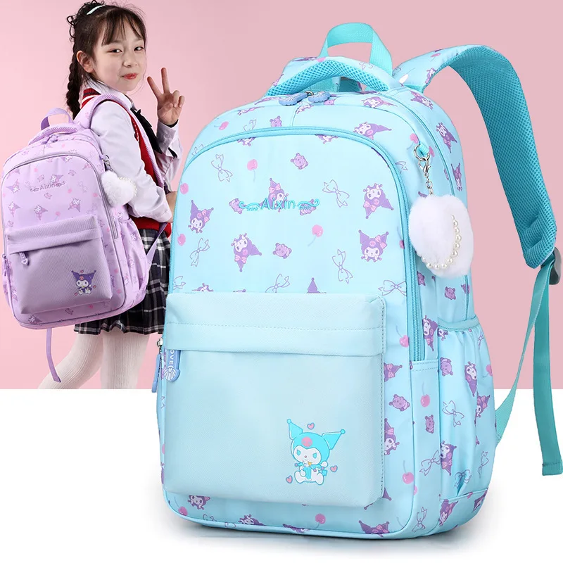 Kuromi Children's Schoolbag Primary School Student Girls' Spine Protection Burden Reduction Girls' Backpack School Backpack