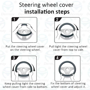 For Seat Ibiza 6L 6J 6p 6f KJ1 Fr. Car Steering Wheel Pu Nonadraphitte Leather 9 Colors Auto Auto Accessories Fast Shipping 10 Main Sales Steering Cover Seat Ibiza - №9