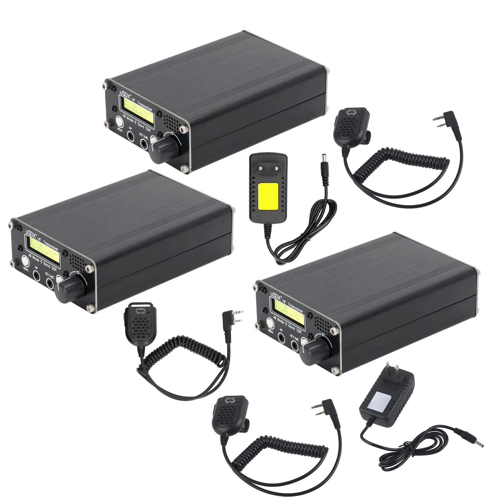 Transceptor de rádio de 8 bandas LCD Modo completo HF SSB QRP Transceptor com conector de antena BNC QRP SSB Transceptor Transceptor