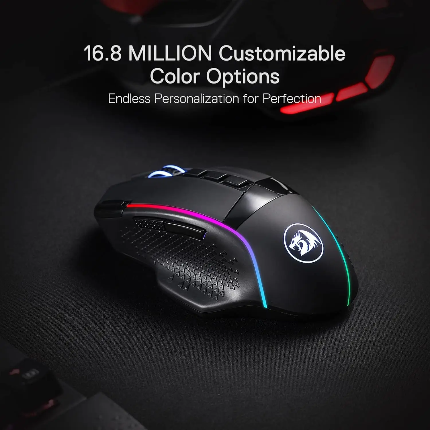 Imagem -06 - Mouse para Jogos sem Fio Redragon M991 Mouse para Jogadores com Fio sem Fio de 19000 Dpi com Luz de Fundo Rgb de Tecla de Fogo Rápida