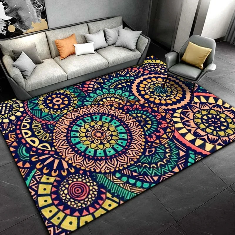Floral Mandala Carpet Area Rug Flower Printing Hallway Doormat Step Mat Welcome Mats Rugs for Bedroom Living Room Home Textile