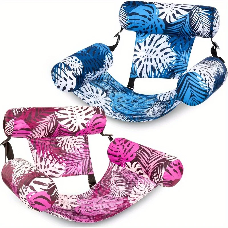 Sloosh 2er-Pack Schwimmende Liegestühle Aufblasbare Pool-Liegen für Erwachsene Hochbelastbar, Schwimmender Sessel für Sommer, Wasser, Strand und See