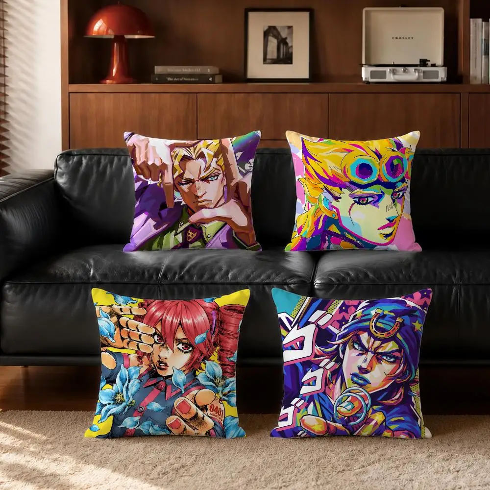 anime JoJo's Bizarre Adventure Cushion Cover Cushion Cover Set  50x50 45x45 40x40 Pillowcase Decorative Sofa Home Decor