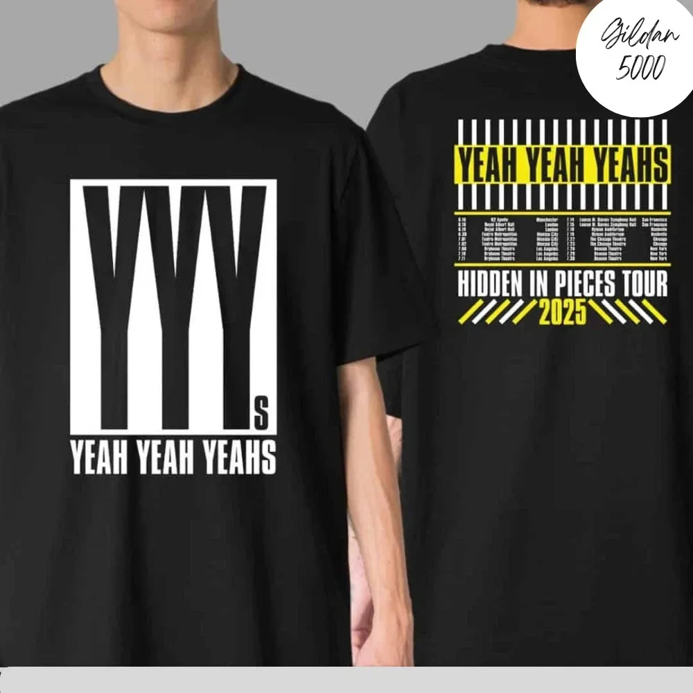 

Yeah Yeah Yeahs Band Hidden In Pieces Tour 2025 Dates List Merchandise T-Shirt