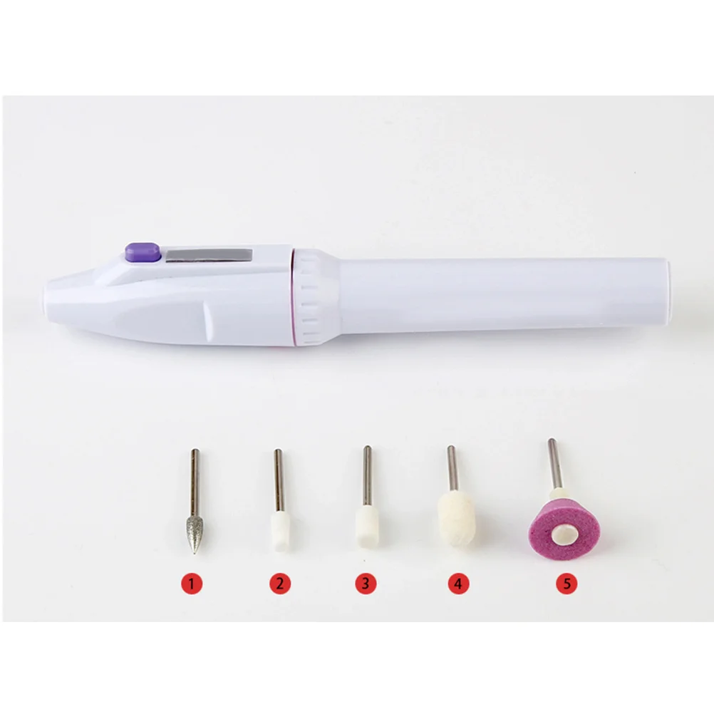 5 Stuks Elektrische Bestand Pen 5-In-1 Manicure Slijpen Tool Voor Nail Art Polish Pedicure Boor set Nail Art Apparatuur