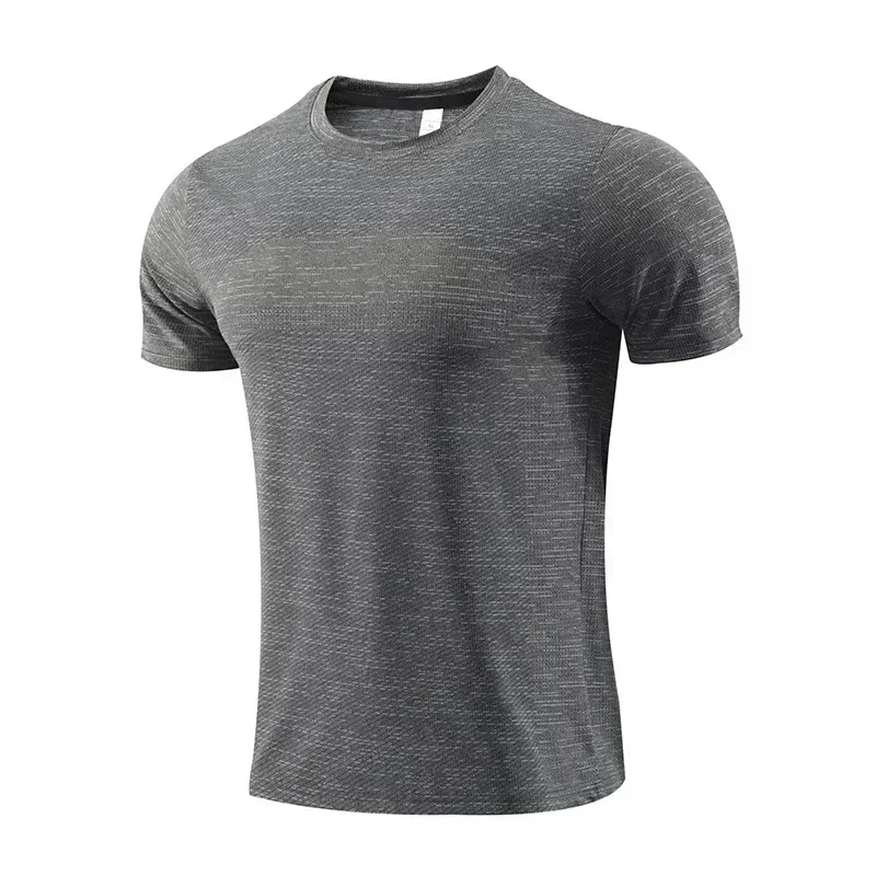 Lemon-Camiseta deportiva de manga corta para hombre, camisa de secado rápido para gimnasio, Fitness, entrenamiento, correr, ropa deportiva transpirable