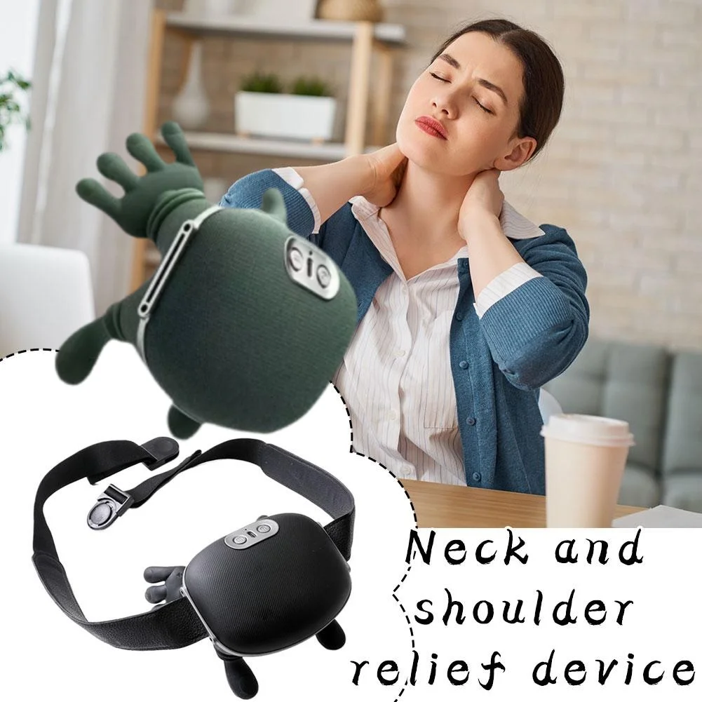 

Heated Shiatsu Neck Massager 3-Level 4D Kneading Massage Pillow for Shoulders Back Portable Rechargeable Muscle Relax