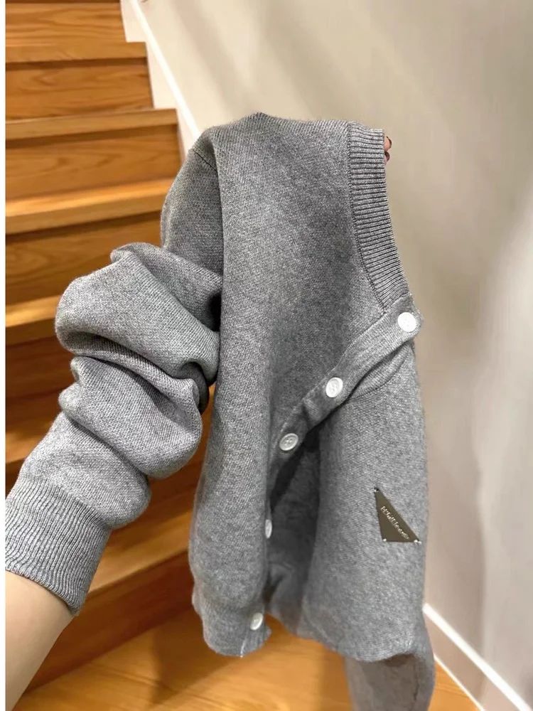 

ay Вязаный свитер женский зимний длинный свек ort пальто Lazy Sle внутренняя одежда повседневный свободный крой Sweet Sle Moisture ng