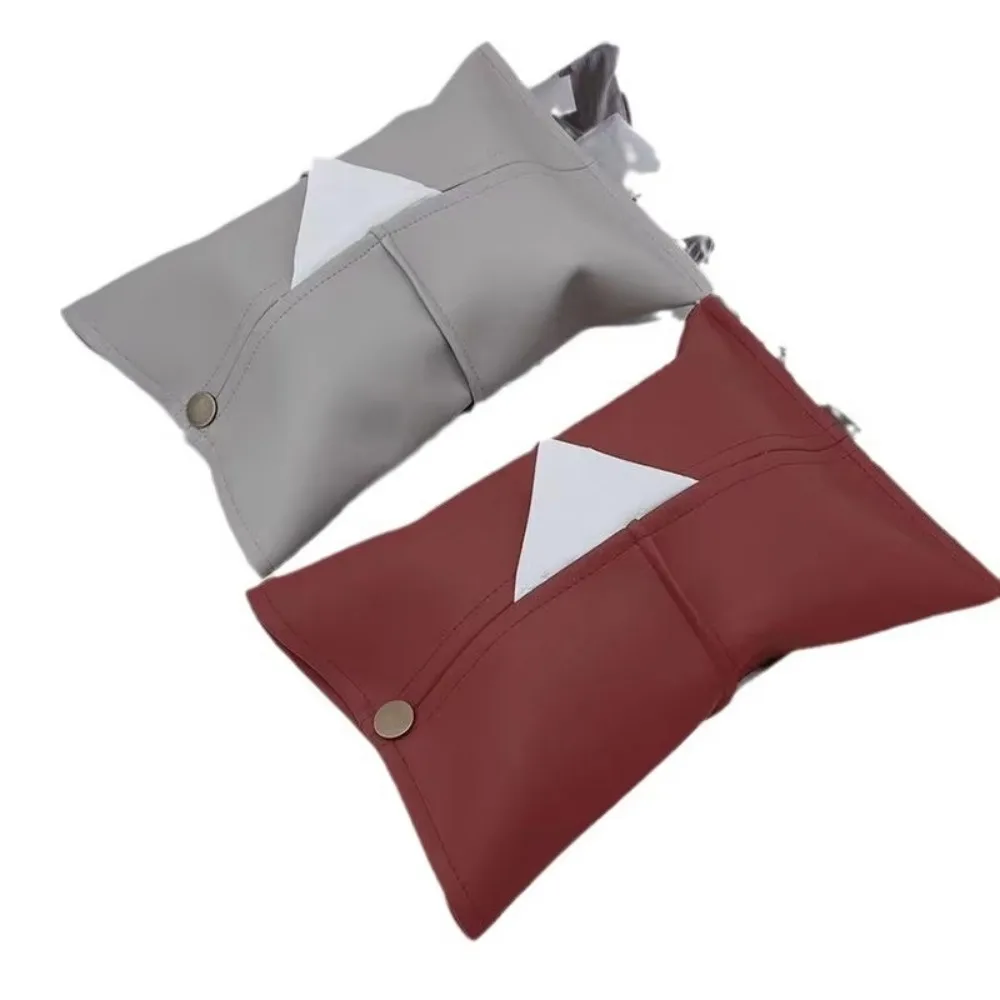 PU Leather Tissue Box Home Creative Tissue Holder Car Mounted Paper Box Dining Table Paper Box Car Inner Decor Napkin Paper Box