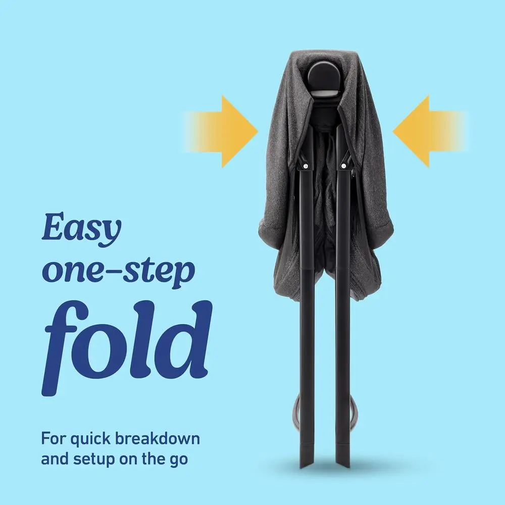 Tragbarer 4-in-1-Spielplatz: Wiege am Bett, Laufstall für Kleinkinder, freies Spielen, Schlaumenzelt – leicht mit Baldachin und Tragetasche