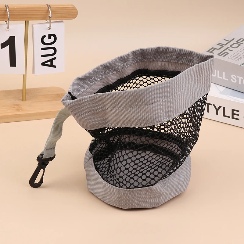 

Сумка для мячей для гольфа, 1 шт., с застежкой на шнурке, высококачественная сетка, нейлон и подвесной пластиковый зажим, удобная для подвешивания на сумке для гольфа