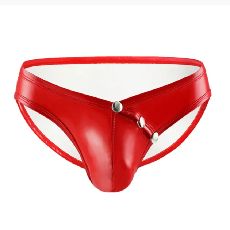 

Мужские трусы S-5XL из искусственной кожи, джоки, стринги, Стрейчевые трусы-брифы, трусы с низкой талией, нижнее белье, черные мужские трусы