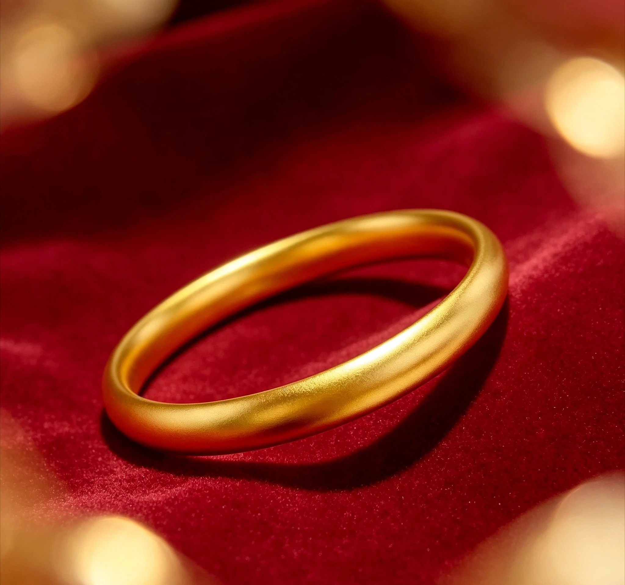 method 9999 24K Real Gold inherits loach back bracelet plain ring bracelet women wedding  Giving a gift to friend