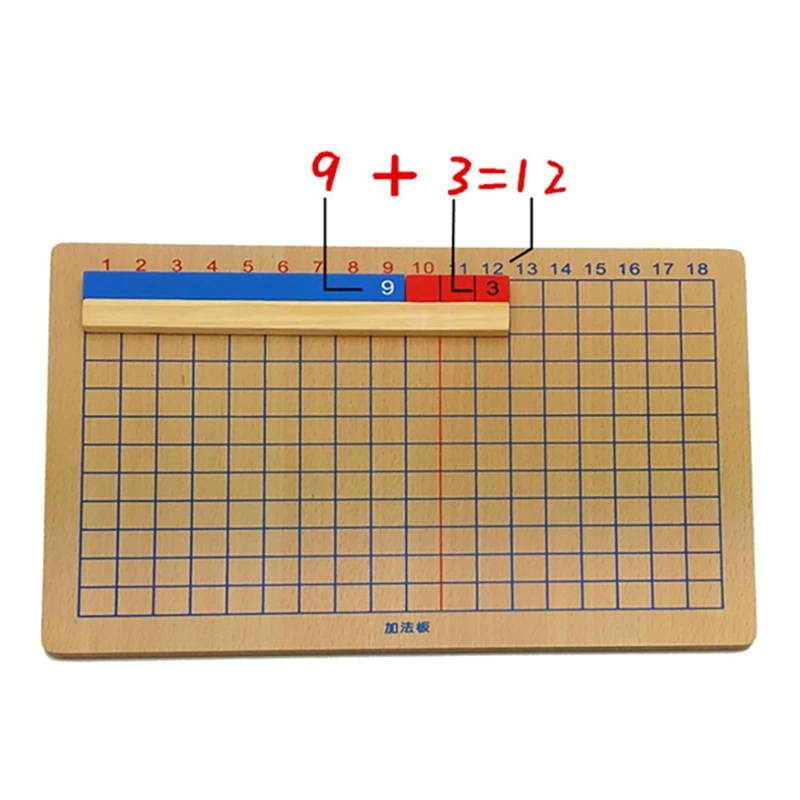 Planche d'addition et de soustraction pour enfants, jouets mathématiques, matériel pour tout-petits, planche d'addition et de soustraction