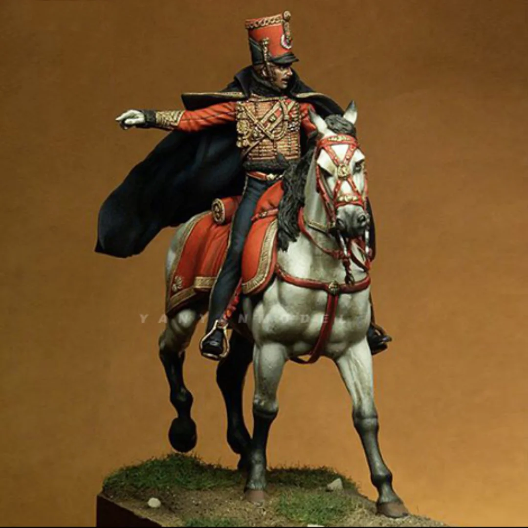 

1/24 Scale Resin Figure Assemble Model Kit Medieval Cavalry Captain Unassembled and Unpainted 3D printing DIY toy 608
