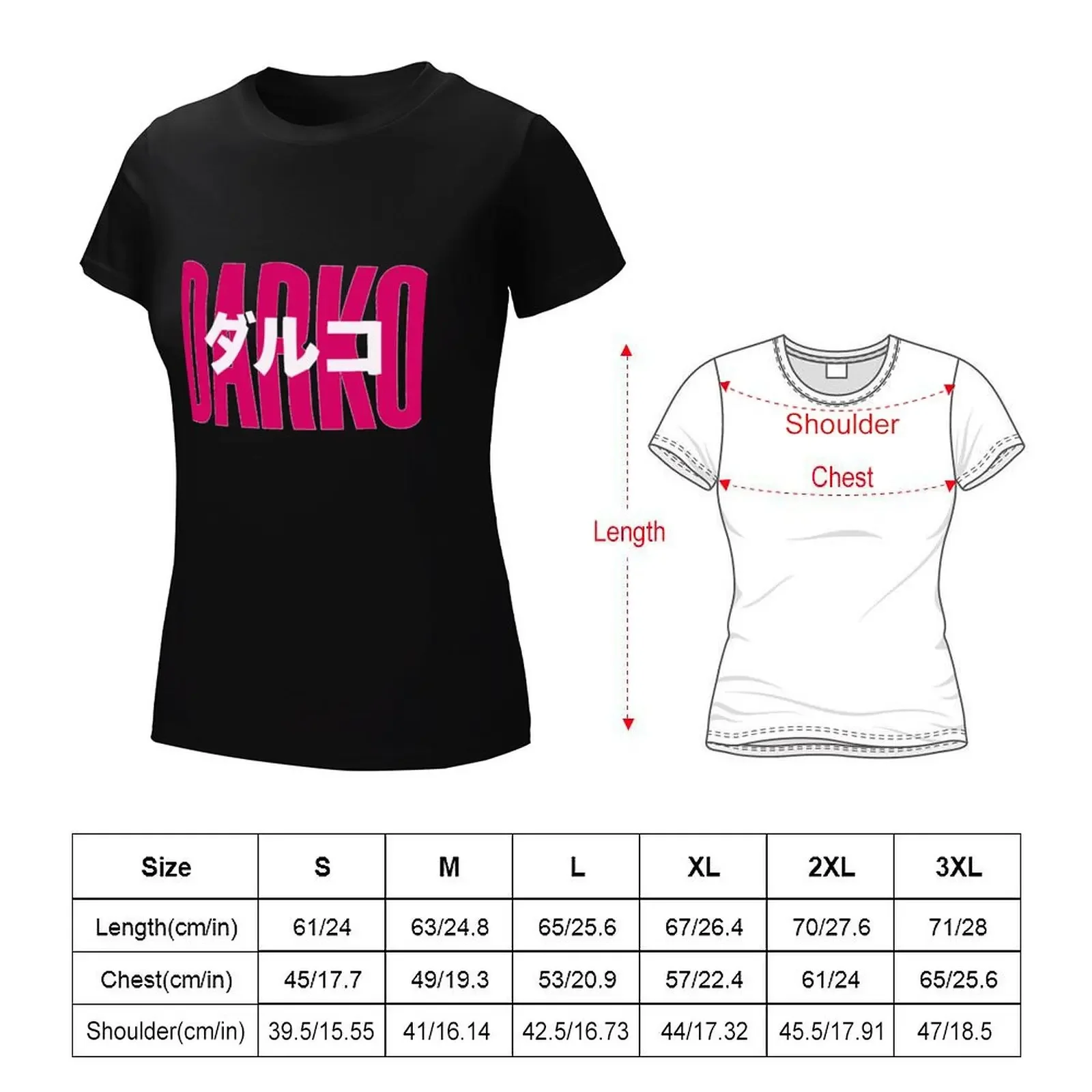 Darko US Band Logo T-shirt Female clothing aesthetic clothes lady clothes Women's cotton t-shirt