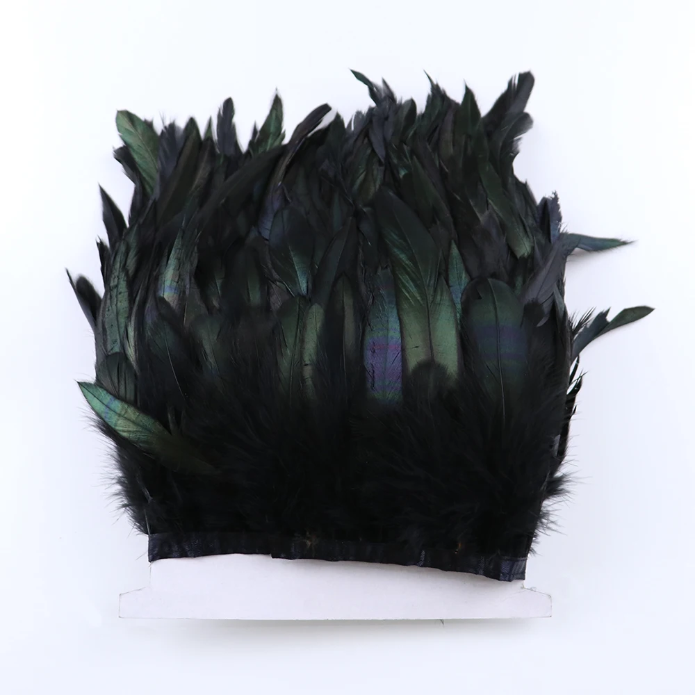 Black Feather Trim Fringe for Sewing Dress Needlework Crafts Material Fluffy Ostrich Marabou Turkey Peacock Decor Various Plume