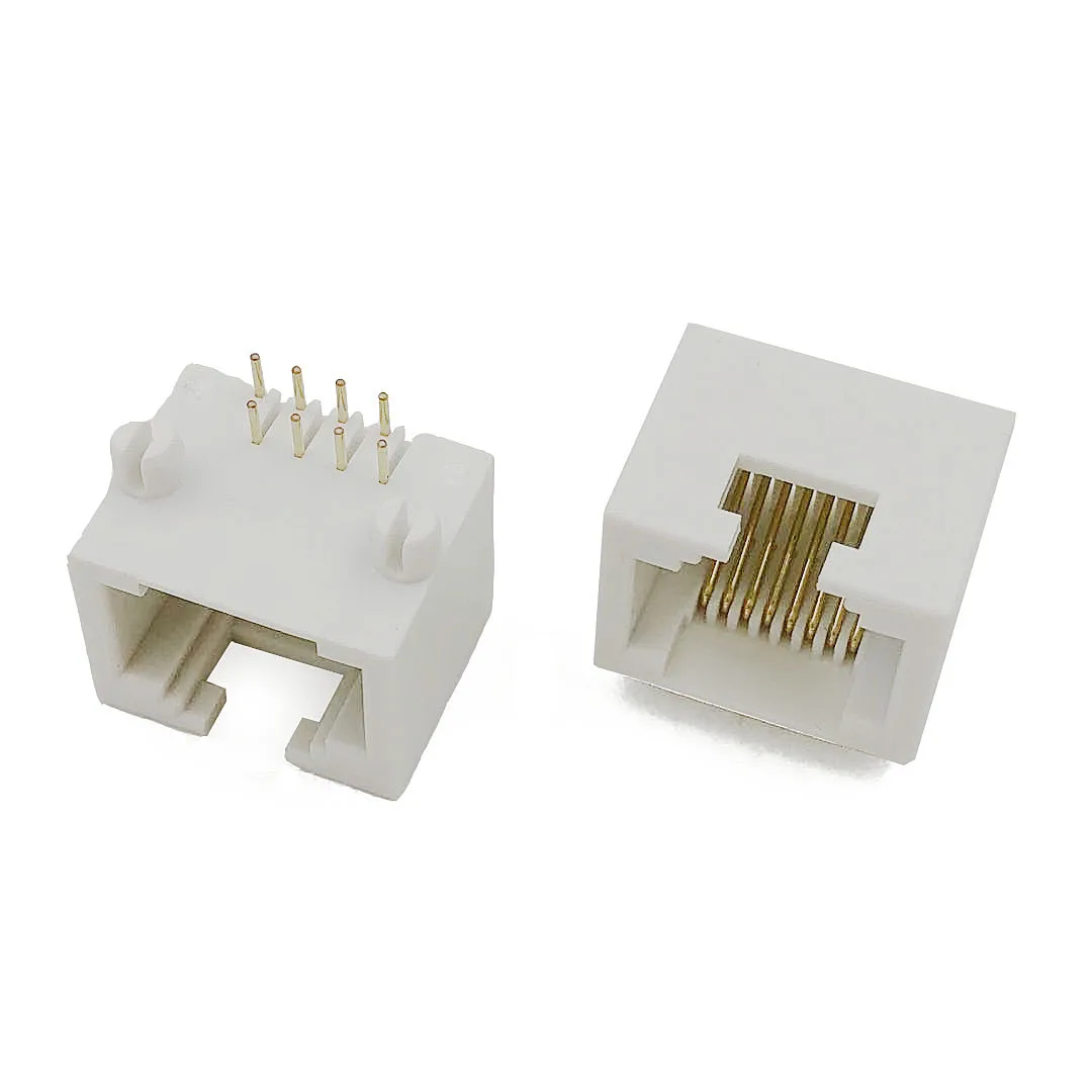 

20PCS RJ45 Connector 20PCS 8P8C Network Modular Socket Mini Type 5324 Ethernet Interface 90 Degree Female Jack PCB