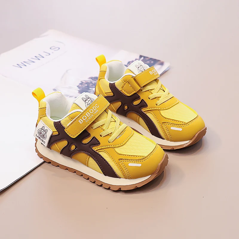 

Fashion Designer Running Shoes Child Yellow Comfy Platform Kids Casual Sneakers For Girls Boys Non-slip Children's Sports Shoes