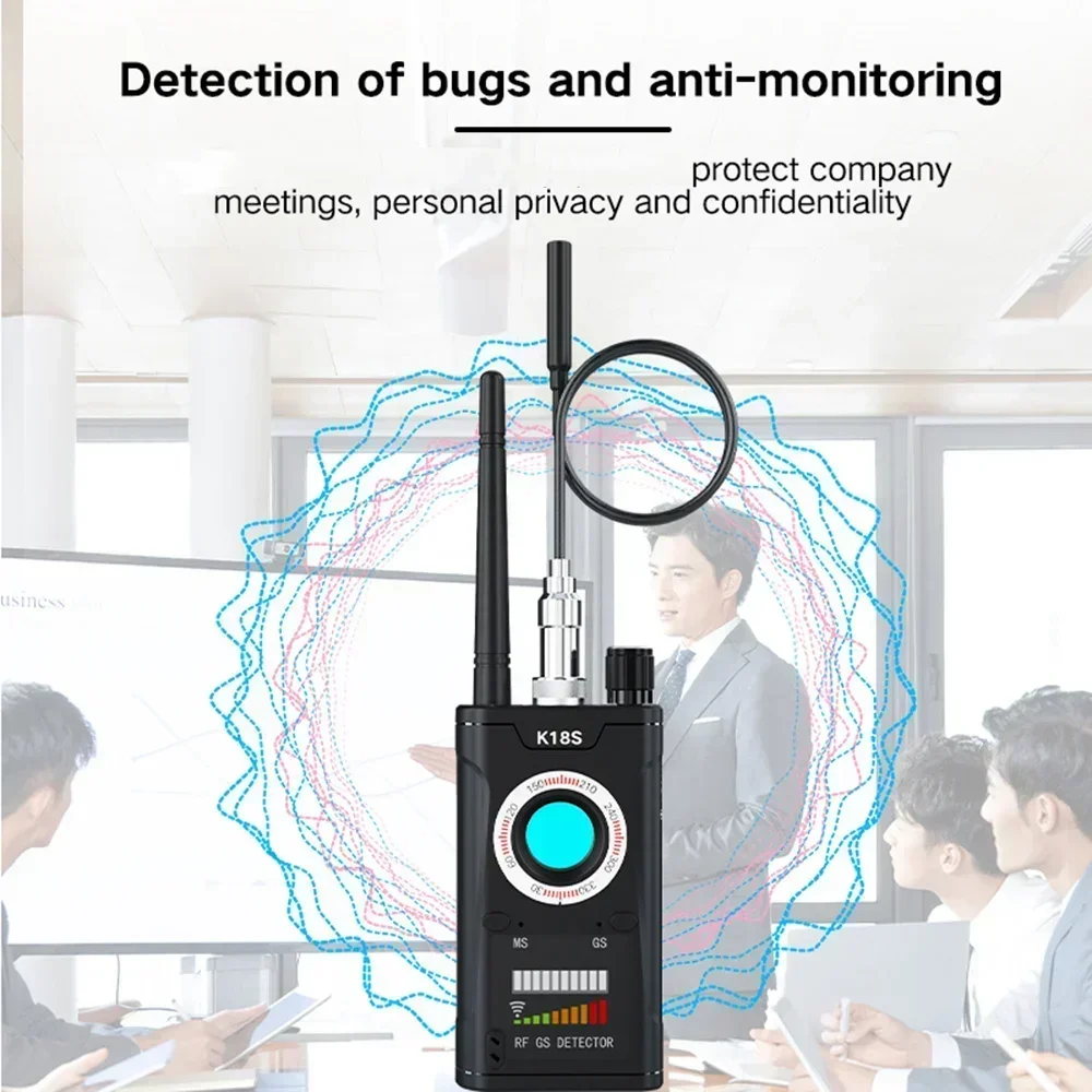 K18S Wireless Detector Camera Multifunction 1MHz-6.5GHz Smart Car Reverse Camera Finder with GPS Signal Strength Detection