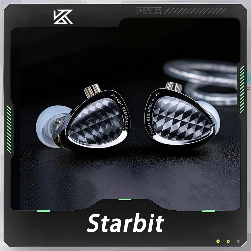 KZ Starbit Wired In‑Ear Monitor Earphones Hi‑Fi Stereo Ergonomic Earhook Noise Isolating IEM For Audiophile Daily Use Music