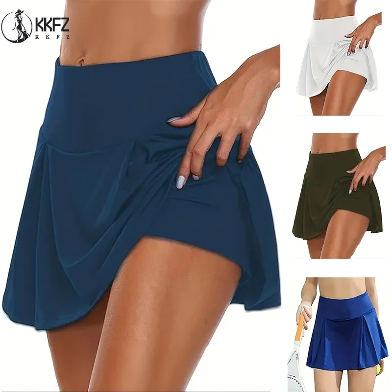 Chic High-Waist Skort - Breathable Quick-Dry Fabric - Ideal for Yoga  Running  Sports - Womens Versatile Athletic Wear