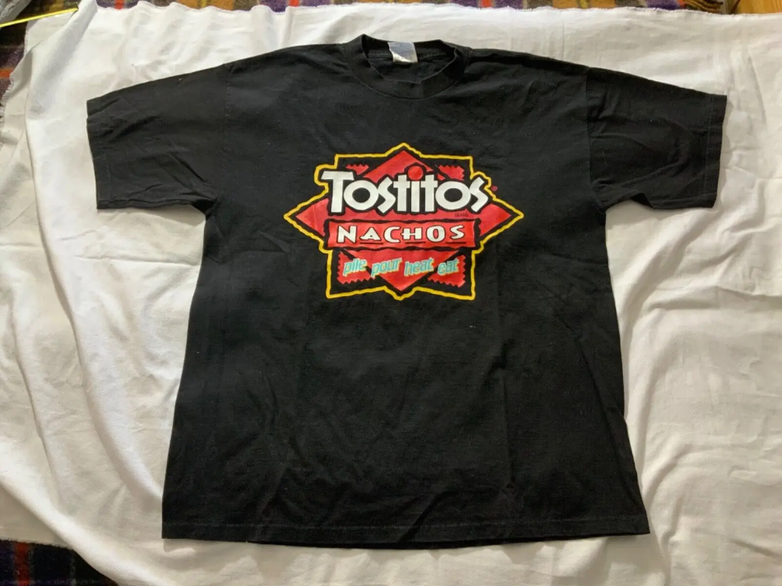 Vintage Tostitos Nachos XL T- Shirt Extra Large Two Sided Heavy Weight Cotton