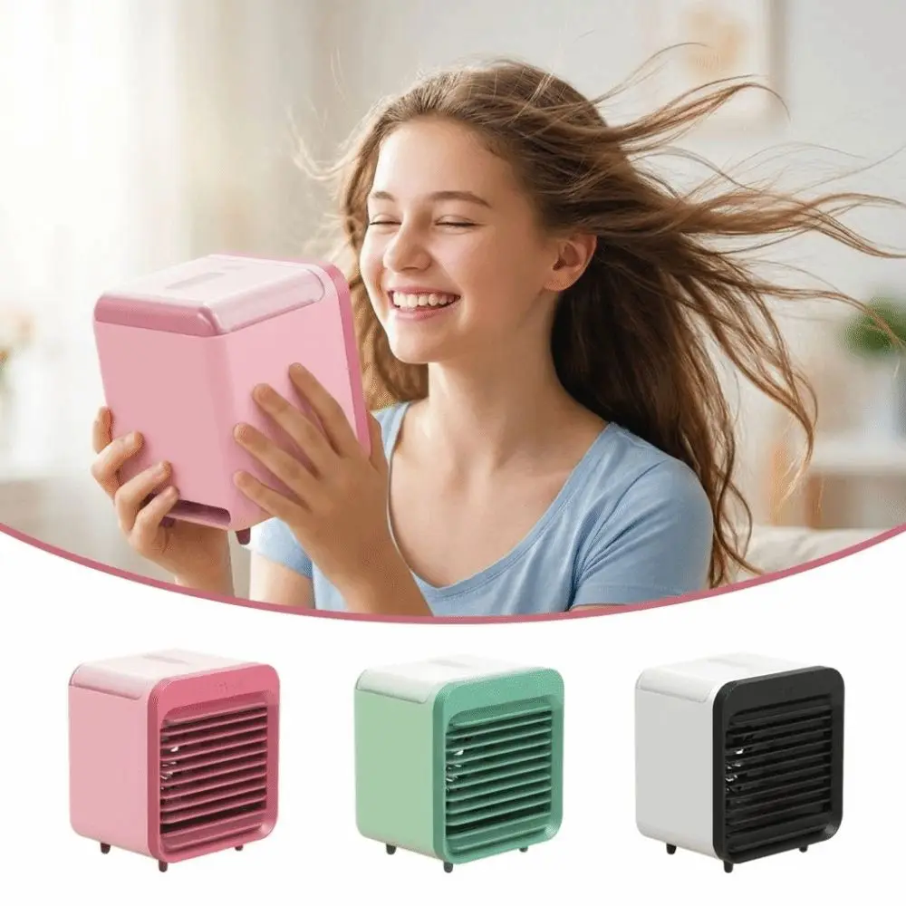 Three Speeds Portable Misting Fan Low Noise Mist Spray Cooling Fan USB Powered Wide Angle Airflow Desktop Fan Home Office