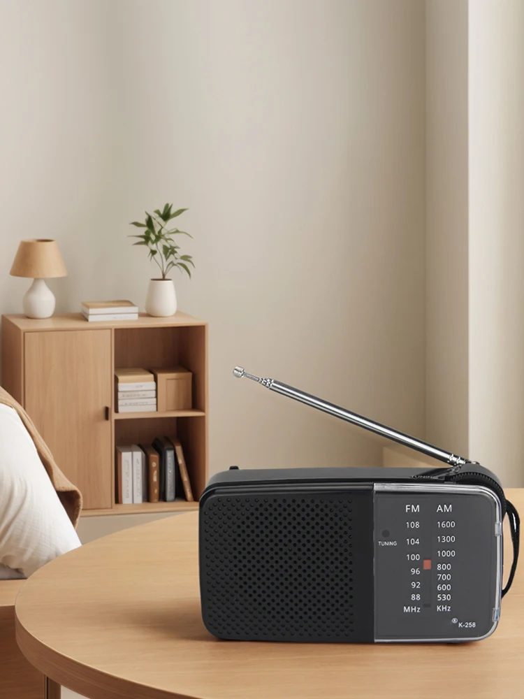 راديو محمول مع مكبر صوت راديو ترانزستور صغير مع حزام هوائي تلسكوبي يعمل بالبطارية لتشغيل ركوب الدراجات #6