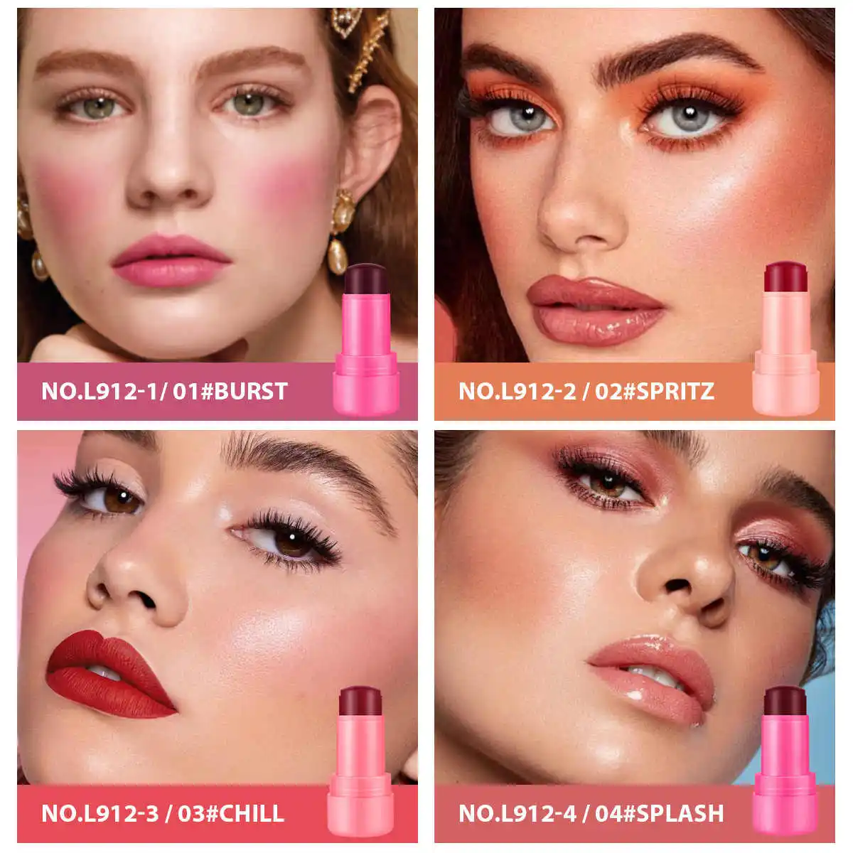 

Translucent Color-Changing Jelly Blush & Lip Stick - Brightening, Tinting, 2-in-1 Cheek & Lip