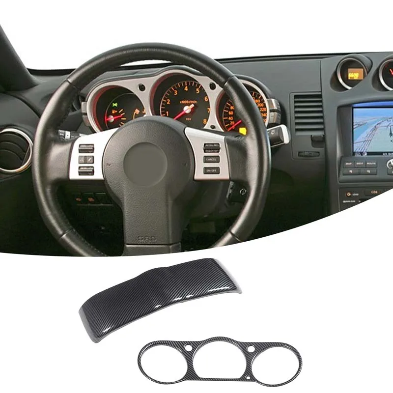 

ABS Car Centre Console Dashboard Frame Sticker Trim Car Decoration For Nissan 350Z 2003-2006 Accessories