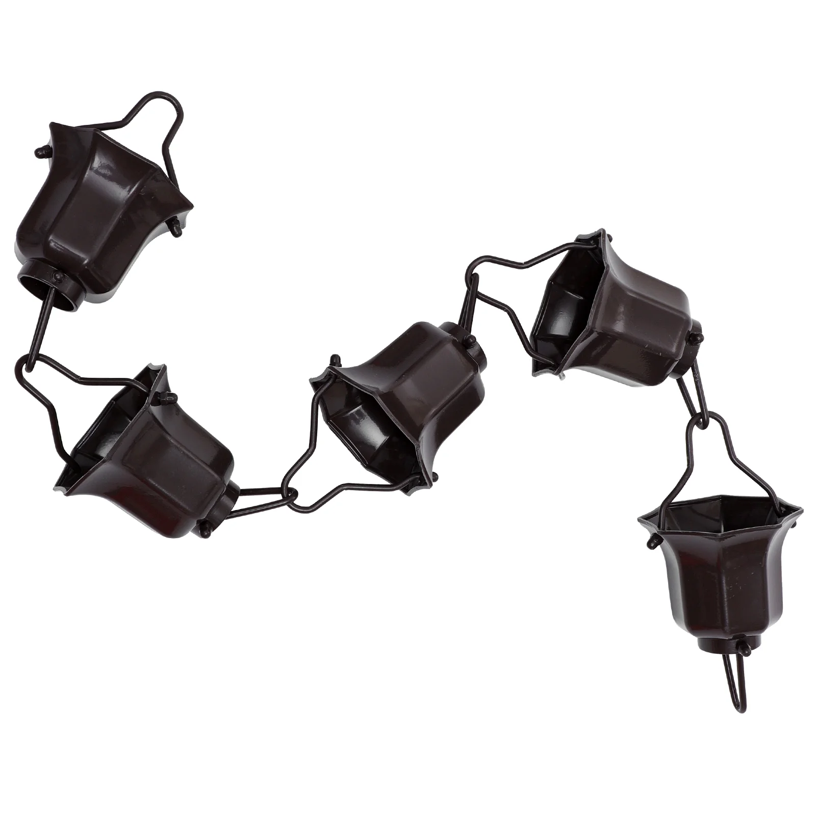 

Rain Gutter Chain Downspout Black Decor Eaves Drainage Decorative Household Garden Outdoor