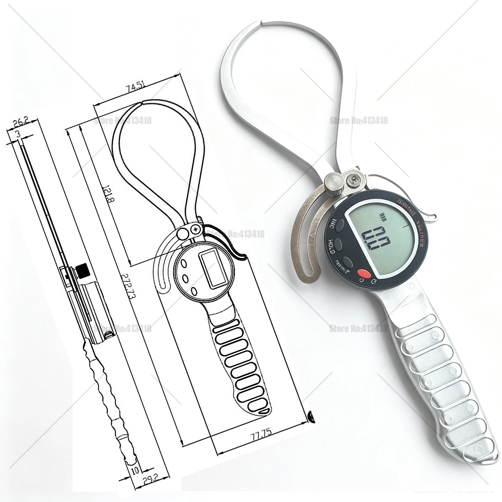 Esterno calibro digitale 0-150mm.  Al di fuori pinza.  Pinza calibro di spessore della lamiera di potenza gauge
