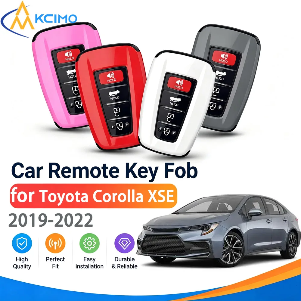 Car Key Fob Cover Protector Shell,Full Edge Anti‑Scratch Wear‑Resistant Key Case Fit For Toyota Corolla XSE 2019‑2022