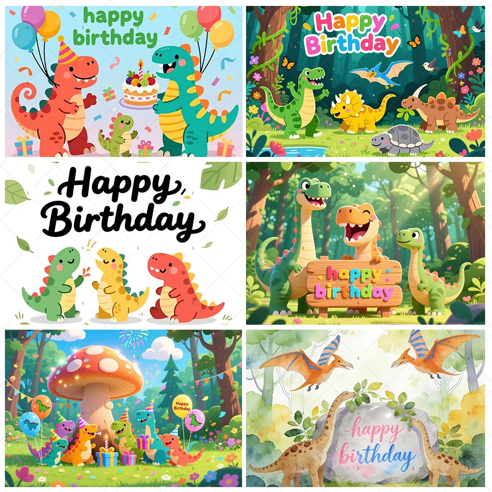 

Dinosaur Theme Children Birthday Party Backdrop Decoration Baby Baptism Supplies Banners Photography Background prop Kids Gifts