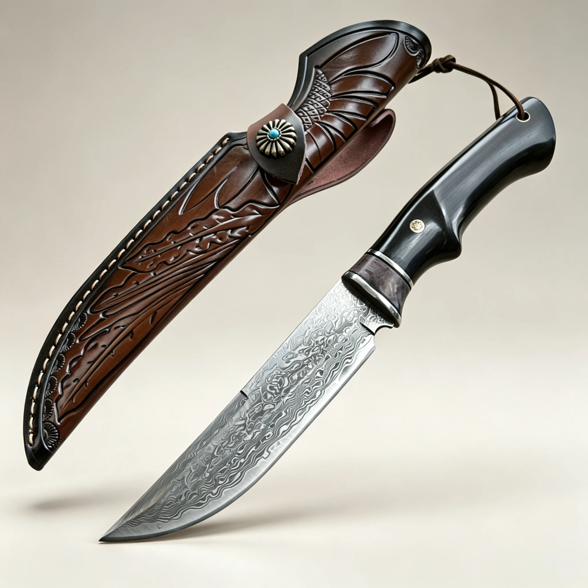 VG10 Damascus Fixed Blade Knife Portable Fruit Meat Kitchen Cutlery Collectible Handmade Small Knife with Knife Sheath