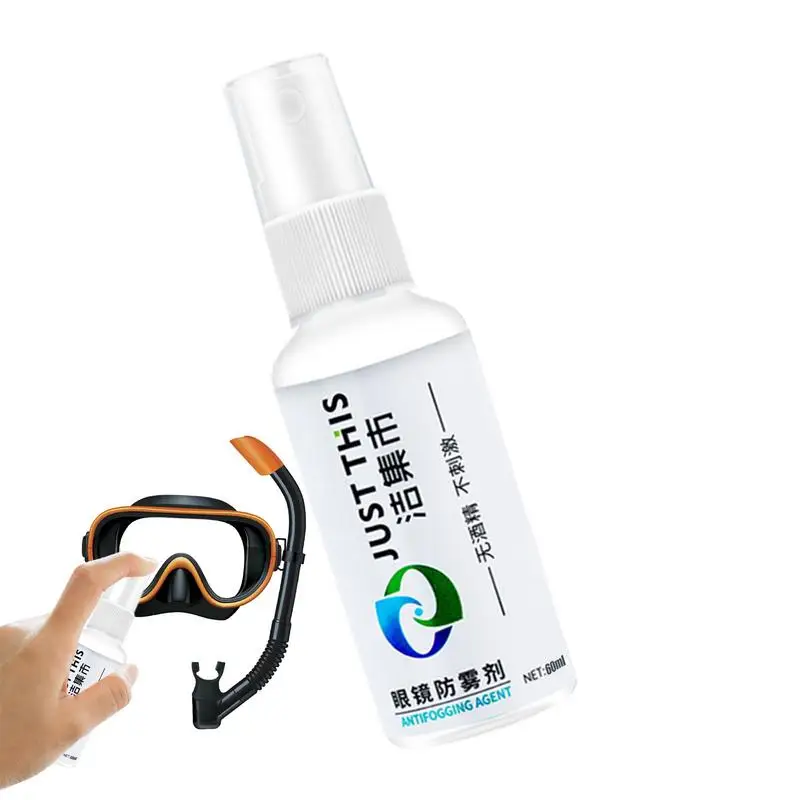 Motorcycle Antifog Film Helmet Glaco 60ml Anti Fog Spray Moto Agent Antirain Coating Windscreen Long-Lasting Anti Mist Spray