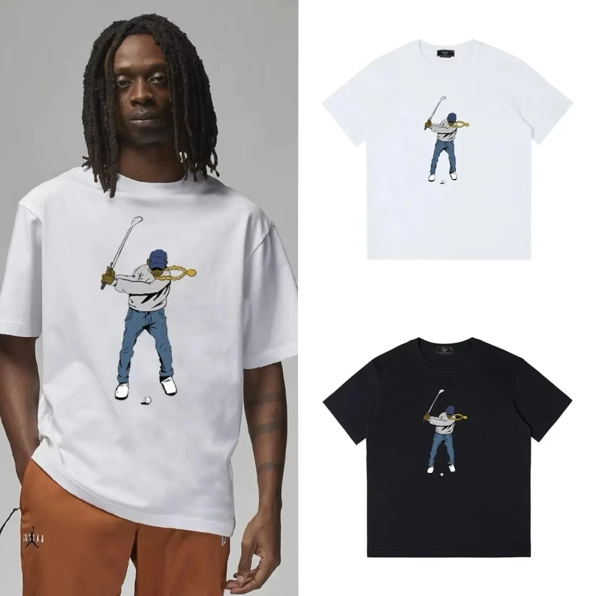 

High Quality Eastside Golf Summer Korean Golf Short Sleeve Breathable Sport Print Crew Neck T-Shirt Environmental Peace of Mind