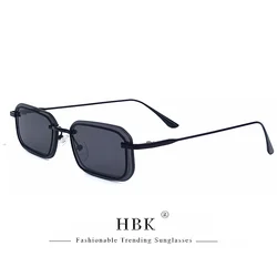 HBK New Retro Punk Sunglasses Men Rectangle Small Frame Sun Glasses Women Personalized Outdoor Sports Travel Eyewear UV400