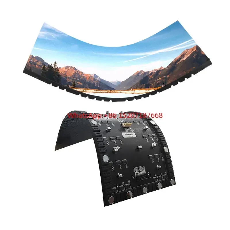 Raybo-Soft Vertical Flexível Tela LED, 360 Curvo Curvo Tela, Interior e Exterior, Alta Definição, P1.5, 2.5, 4 LED