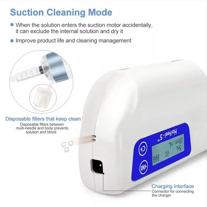 Home Use Meso Jet Injection Water Gun PRP Injection Mesotherapy Facial Machine for Skincare And Beauty Negative Pressure Gun